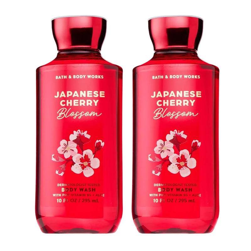 Japanese Cherry Blossom Body Wash, Nourishing Cleanser with Pro-Vitamin B5 & Aloe, Iconic Floral Scent, Gentle for Daily Use, 10 Fl Oz - 2 Pack