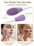 Gua Sha and Face Roller Set: Face Skin Care Tools with Facial Cleansing Brush, 2 Silicone Scrubber Pads & Face Sponge, Travel Bag, Self Care Gift