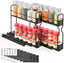 Pull Out Spice Rack Organizer for Cabinet, Heavy Duty Slide Out Seasoning Kitchen Organizer, Cabinet Organizer, with Labels, 5.2" W X10.75 D X10 H, 2 Drawers 2-Tier