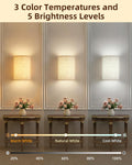 Battery Operated Wall Sconce, Rechargeable Wall Sconces Set of Two with Remote, 3 Color & 80 RGB Wireless Wall Mount Light, Dimmable, Timer, Peel and Stick, Fabric Linen Wall Lights for Bedroom