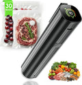 Vacuum Sealer, Portable Handheld Vacuum Sealer + 30 Reusable Vacuum Bags, Portable Food Sealer, with LED Pressure Display, 2-Speed Pressure Control (60/80 Kpa)