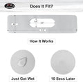 Faucet Mat Bathroom Sink Oval-Hole :  Diatomite Rubber Bathroom Sink Splash Guard Oval Hole 2 Packs (Light Gray)