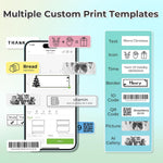 Label Maker Machine with Tape, P21 Bluetooth Label Printer, Wireless Mini Label Makers with Multiple Templates for School Office Home, White