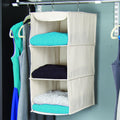 Homewares 3 Shelf Sweater Organizer, 10"W X 15" D X 24" H-Canvas/Natural