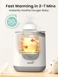 Bottle Warmer, Baby Bottle Warmer Fast for Breastmilk & Formula, Accurate Temperature Control, Milk Warmer for All Bottles with Thaw, Sterilizing, Keep Warm, Heat Food
