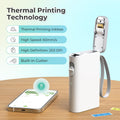 Label Maker Machine with Tape, P21 Bluetooth Label Printer, Wireless Mini Label Makers with Multiple Templates for School Office Home, White