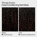 Eva NYC Therapy Session Deep Conditioning Hair Mask with Vegan Protein, Jojoba Oil + Argan Oil - Hydrate, Soften + Repair Hair Strength - Sulfate Free - Warm Vanilla Scent - 13.5 Fl Oz