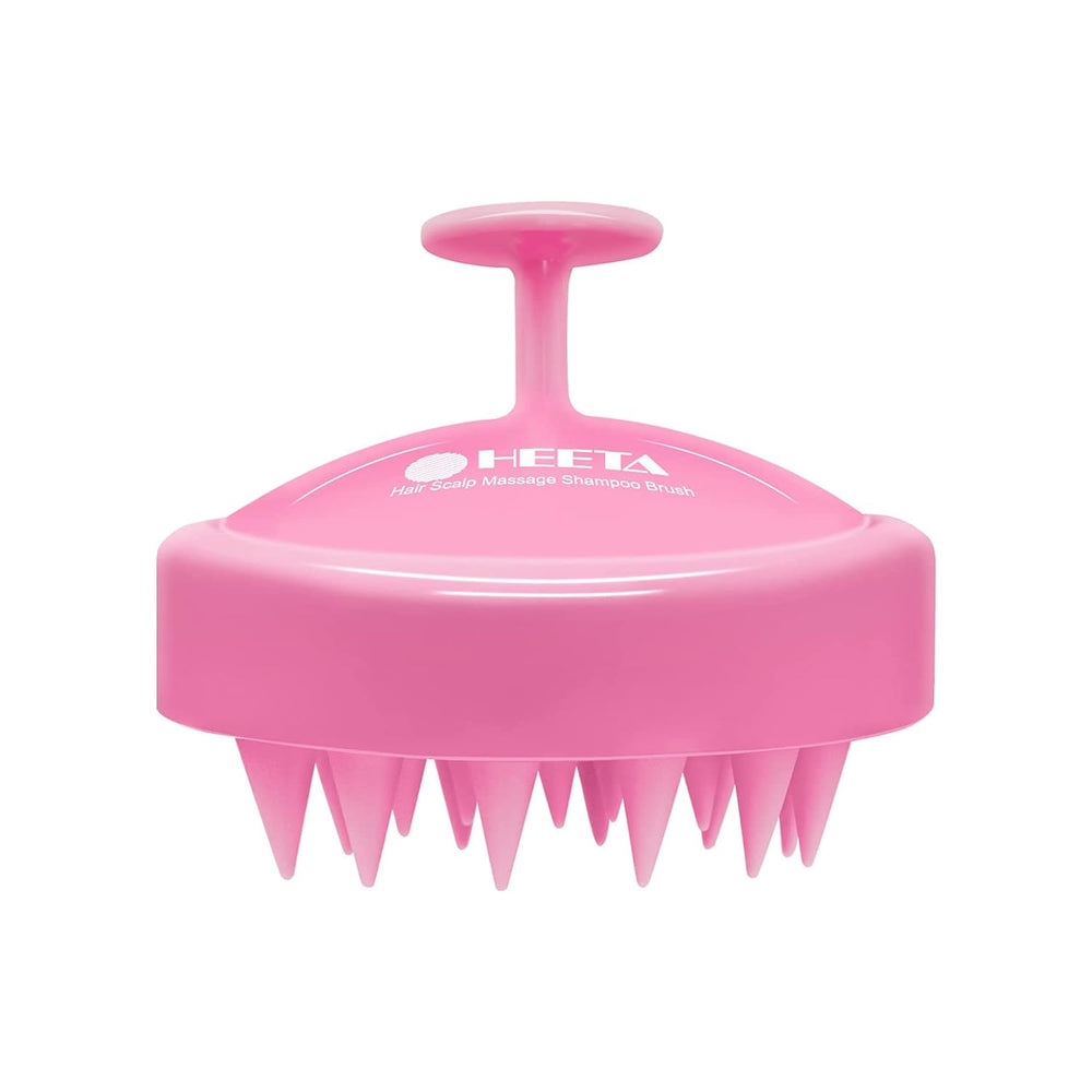 Scalp Massager Hair Growth, Soft Silicone Scalp Scrubber Shampoo Brush for Exfoliation, Dandruff Removal Head Massage Stress Relax, Wet & Dry Use for Thick Thin Curly Hair Care, Cherry Pink