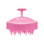 Scalp Massager Hair Growth, Soft Silicone Scalp Scrubber Shampoo Brush for Exfoliation, Dandruff Removal Head Massage Stress Relax, Wet & Dry Use for Thick Thin Curly Hair Care, Cherry Pink