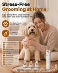Dog Clippers Grooming Kit Hair Clipper-Low Noise Paw Trimmer- Rechargeable - Cordless Quiet Nail Grinder Shaver for Cats and Other Pets