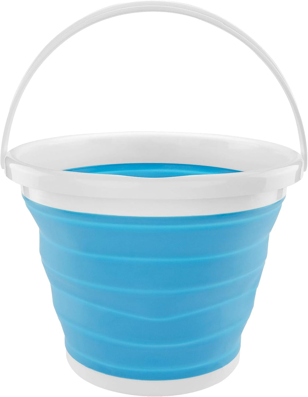 Silicone Collapsible Folding Gallon Bucket – 2.65 Gallon Capacity, Blue, Portable and Space-Saving