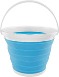 Silicone Collapsible Folding Gallon Bucket – 2.65 Gallon Capacity, Blue, Portable and Space-Saving