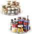2 Pack Lazy Susan Organizer 9.25 Inch Lazy Susan Turntable for Cabinet, Rotating Spice Organization for Cabinet, Kitchen, Table Top, Countertop, Pantry Fridge Organizers and Storage, Clear