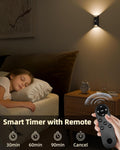 Motion Sensor Wall Light with Remote Control, Wireless Wall Lamp, 3 Color Temps, Dimmable, Magnetic, LED Indoor Rechargeable Wall Sconce, 4000Mah, for Hallway, Stair, Bedroom, Renters