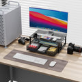 Computer Monitor Stand Riser, Desk Organizers and Accessories with Drawer, Office Desk Accessories & Workspace Desktop Organizers Storage for Printer Stand (Black)