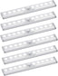 under Cabinet Lighting â€“ Motion Sensor Closet Lights, Battery Operated LED Strip Light Bar, Stick-On Wireless Indoor Lights for Kitchen, Pantry, Hallway, Stairs, 6 Pack