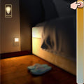 Plug-In Led Night Light with Auto Dusk to Dawn Sensor,Adjustable Brightness Warm White Lights for Hallway,Bedroom, Kids Room, Kitchen, Stairway, 2 Pack