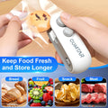 2In1 Rechargeable Chip Bag Sealer with Cutter, Portable USB C Heat Sealer Resealer Machine for Chip, Plastic Bags Heat Seal Tool for Snacks (White)