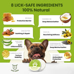 Lick-Safe Dog Paw & Nose Balm with Coconut Oil | All-Natural Moisturizer & Soother for Dry, Cracked Pads & Snout | Heat & Cold Pavement Protection Wax, Nose Butter for Bulldogs (2.1 Oz / 60 G)