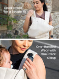 Baby Carrier, One-Click Release Clasp for Easy to Wear, Cozy Wraps Carrier Newborn to Toddler with Head Support(7-44Lbs), Ergonomic & Lightweight for Infant to Toddler, Cream