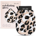 Exfoliating Glove 1Pc – Korean Exfoliating Mitt & Deep Exfoliating Body Scrubber for Shower, Bath | Body Exfoliator Glove, Dead Skin Remover | Skin Care for Smooth Skin - Leopard