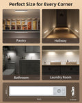 8" under Cabinet Lighting, 2400Mah Rechargeable Motion Sensor Light Indoor, Mini & Slim Design, 3 Color Temps, Dimmable Magnetic Wireless Closet Lights for Kitchen, Pantry, Stairs (2 Pack)