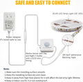 Motion Activated LED Strip Lights, 16.4Ft LED Light Strip with Day or Night 2 Lighting Modes,3 Timing off Modes,Cozy Warm White 12V Plug-In LED Rope Lights for under Cabinet,Kitchen,Stair