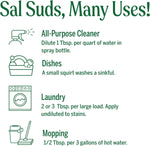 Sal Suds Biodegradable Cleaner (32 Oz) – All Purpose Pine Mop Detergent for Floors, Laundry & Dishes, Multi-Surface Concentrate, Heavy-Duty Degreaser