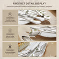 40 Piece Teardrop Silverware Set for 8, 18/10 Stainless Steel Flatware Set, Modern Design Cutlery Set for Home/Hotel/Wedding,Mirror Polished and Dishwasher Safe