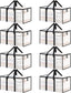 8 Pack Extra Large Heavy Duty Moving Bags, Clear Storage Bins with Lids, Reinforced Handles & Heavy-Duty Zippers Moving Boxes Storage Bags Totes for Clothes Packing, Dorms, College Supplies, Clear