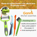 Potato Apple Vegetable Peelers for Kitchen, I and Y Peelers for Fruit Veggie Potatoes Carrot Cucumber, 3 in 1 Blade Spin Design with Julienne Function