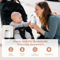 Portable Baby Bottle Warmer for Travel, 17 Oz Stainless Steel 316L Tank, 3 Min Quick Heat & Pasteurization Function, Smart Dual Temp Control for Sustained All-Day Warmth of Breast Milk/Formula/Water.