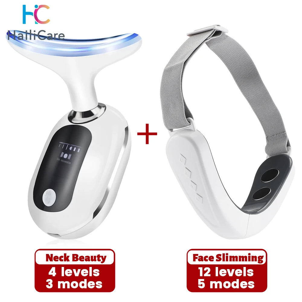 V Line Face Lift Massager Portable Facial Massage Device Rechargeable LED Display Facial Beauty Instrument 5 Modes