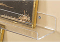 8 Inch Clear Acrylic Shelves for Wall No Drilling, 2 Pack Small Floating Shelf with Ledge No Damage Mounted, Easily Expand Wall Space for Bedroom, Living Room, Bathroom