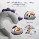 Dog Calming Pillow - Soft Neck Pillow for Dogs, Washable Sleep Pillow for Better Sleep, Reduces Anxiety, Gift for Small/Medium/Large Dogs and Cats