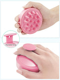 Scalp Massager Hair Growth, Soft Silicone Scalp Scrubber Shampoo Brush for Exfoliation, Dandruff Removal Head Massage Stress Relax, Wet & Dry Use for Thick Thin Curly Hair Care, Cherry Pink