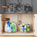 12 Inch Lazy Susan Turntable, 360Â° Rotating Organizer Storage for Cabinet & Table Top, Pantry, Fridge, Bathroom, 4 Pack Clear Spice Rack, Kitchen Storage Tray for Medicine & Countertop