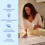Multi-Surface Cleaner, 4-Pack Refill, Fresh Lemon Scent, All-Purpose, Eco-Friendly Cleaning Supplies, 4 X 24 Fl Oz