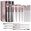 Makeup Brush Set 18 Pcs Professional Foundation Powder Concealers Eyeshadow Blush Synthetic Makeup Brushes with Labeled Instruction Black Case Upgraded Version