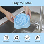 Slow Feeder Dog Bowls 2PCS, Anti-Choking Puzzle Dog Food Bowls, Anti-Slip Interactive Feeding Slow down Eating, Bloat Stop Maze Dishes for Medium Breeds