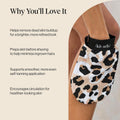 Exfoliating Glove 1Pc – Korean Exfoliating Mitt & Deep Exfoliating Body Scrubber for Shower, Bath | Body Exfoliator Glove, Dead Skin Remover | Skin Care for Smooth Skin - Leopard