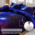 Galaxy 6Pcs Bedding Sets Outer Space Comforter Bed in a Bag 3D Printed Quilt,For Children Boy Girl Teen Kids,Full 6Pcs