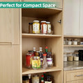 2 Pack 9.5" Lazy Susan Organizer, Lazy Susan Turntable for Cabinet, Spice Organization for Cabinet, Refrigerator, Pantry, Closet, Countertop, Non-Skid Turntable Organizer, Clear