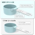 Measuring Cups & Spoons Set, Stackable Cups and Spoons, Nesting Measure Cups with Stainless Steel Handle, Kitchen Gadgets for Cooking & Baking (Gray)