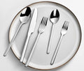 Silverware Set, 20 Piece Flatware Cutlery Set for 4, 18/10 Stainless Steel Silverware Mirror Polished Dishwasher Safe for Home, Restaurant, Wedding, Party(Silver, 20 Pieces for 4)
