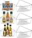 Lazy Susan Cabinet Organizer Bins for 26"/ 28"/ 32" Diameter Corner Organizer, Plastic Cabinet Storage Bin, 1/8 Wedge - Food Safe, BPA Free, with Non-Slip Pads (For 28" Diameter, 6 Pack)
