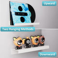 4 Pack Acrylic Shelves for Wall Storage, Self-Adhesive 15" White Floating Shelf for Pop Figures, Picture, Perfume, Books, Wall Shelf Organizer for Bathroom, Living Room, Bedroom, Kitchen