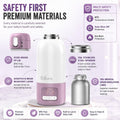 Portable Bottle Warmer for Travel,Fast Heating Milk Warmer on the Go,17 OZ Water Warmer for Breast Milk, Formula,Water,Temp Control 98Â°F -212Â°F,Baby Essentials for Outdoor Airplane Car Journey