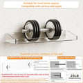 2 Pack Clear Shower Shelves for Tile Walls,Adhesive Acrylic Bathroom Shelves Organizer and Storage,No Drill Acrylic Shower Wall Caddy & Shelf,Floating Shelves for Makeup,Perfume,Shampoo Holder