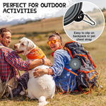 Collapsible Dog Bowls for Travel, 2-Pack Dog Portable Water Bowl for Dogs Cats Pet Foldable Feeding Watering Dish for Traveling Camping with Carabiners, BPA Free (Grey&Black, Small (Pack of 2))
